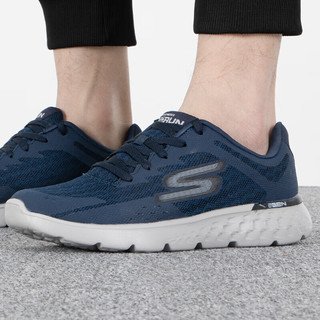 SKECHERS 斯凯奇 跑步鞋男 缓震轻便舒适透气低帮休闲运动鞋 54353-NVGY 42