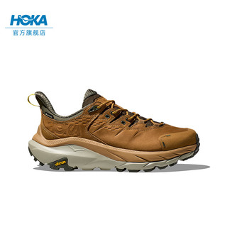 HOKA ONE ONE 男女款秋冬卡哈低帮徒步鞋KAHA LOW GTX户外防水版 蜜色/麦青色-男