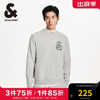 杰克琼斯 杰克·琼斯（JACK&JONES;） 秋季纯棉舒适柔软潮流简约时尚印花罗纹圆领卫衣上衣男224333059