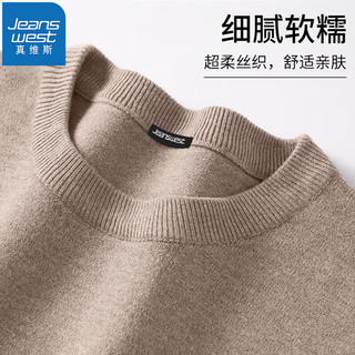 移动端、京东百亿补贴：JEANSWEST 真维斯 毛衣男加绒加厚保暖上衣秋冬一体绒舒适百搭学生 L(推荐110斤-130斤左右)