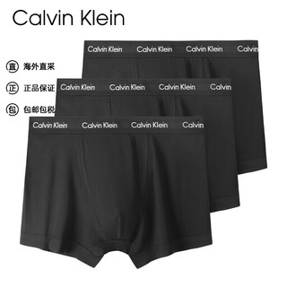 卡尔文·克莱恩 Calvin Klein CK男士平角内裤三条装 0000U2662G 黑色-平角长款 M