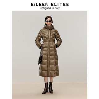 朗姿欧洲EiLEEN ELITEE2024冬季霍尔多巴吉白鹅绒羽绒服外套 浅咖色 XL