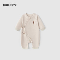 Babylove 新生儿连体衣春秋季纯棉和尚服彩棉婴儿衣服初生宝宝哈衣