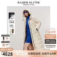 朗姿欧洲EiLEEN ELITEE2024冬季霍尔多巴吉白鹅绒羽绒服外套 米白色 M