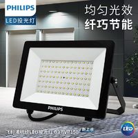 PHILIPS 飞利浦 led投光灯工地照明灯户外防水220V接线强光泛光灯农村庭院