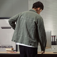 TONLION 唐狮 [1折价69.9元,叠加优惠券]唐狮春秋季新款工装外套男夹克韩版潮流春装百搭时尚