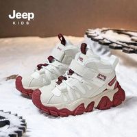 Jeep 吉普 棉鞋男童冬季轻便防滑加绒鞋女童2024新款儿童大棉鞋子