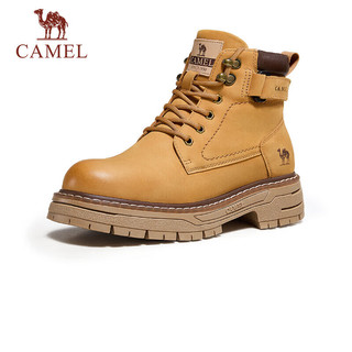 骆驼（CAMEL）王俊凯同款马丁靴工装高帮登山户外 G24W076601T 沙漠黄/咖啡 35 沙漠黄/咖啡（女款）