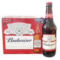 百亿补贴：Budweiser 百威 两种包装随机发百威460ml*12大瓶 纯正美式拉格麦香经典啤酒