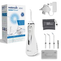 Waterpik 洁碧 无线便携式高级洁牙器 口腔冲洗器 WP-560EU 适于旅途携行，白色