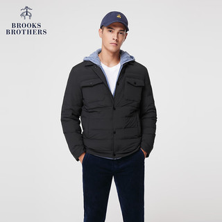 Brooks Brothers BrooksBrothers）男士纯色鸭绒休闲外套 0004-黑色 L