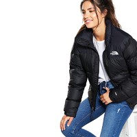 THE NORTH FACE 北面 TNF北面美版1996女羽绒服连帽DWR防泼水700蓬 LE4-黑色 M