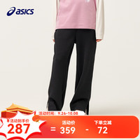 asics亚瑟士【商城同款】童装女生阔腿长裤修饰腿型运动裤子 001黑色 160cm