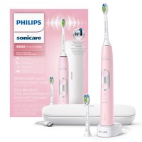PHILIPS 飞利浦 Sonicare ProtectiveClean 6500 可充电电动牙刷 带便携充电盒和备用刷头 粉红色 HX6462/06