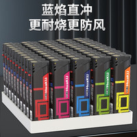 华酷防风打火机蓝焰直冲可充气加厚企业家用创意饭店超市 H15空间 25支