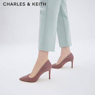 CHARLES & KEITH 女士高跟鞋 CK1-60280245-1 纯色款 紫红色 38