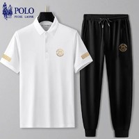 百亿补贴：ROYAL PALM POLO SPORTS CLUB 保罗夏季翻领短袖POLO衫套装男士大码新款中青年潮流修身休闲套装