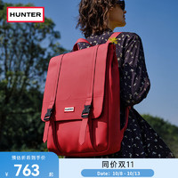 HUNTER 秋季新款橡胶触感户外双肩背包可放笔记本电脑包男女同款新年红品 军红色/MLR