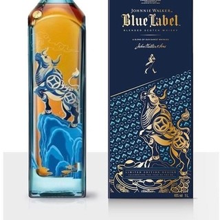 JOHNNIE WALKER 尊尼获加 蓝牌 调和 苏格兰威士忌 40%vol 1L 牛年限量版