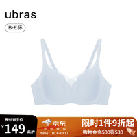 Ubras 24年浪花网纱提托大杯文胸女士内衣女性感无钢圈胸罩大胸显瘦 涟漪蓝色(纯净蓝) XXL1