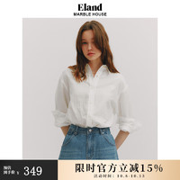 E·LAND 衣恋 ELAND衣恋长袖衬衫女轻盈纯色通勤上衣24夏季 象牙白/白色(39)Ivory M/165