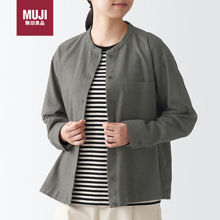 MUJI 無印良品 女式 法兰绒立领衬衫