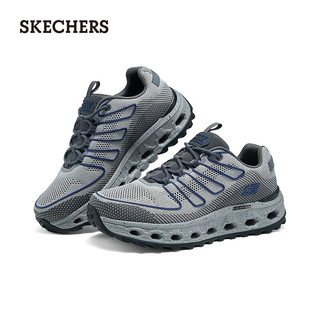 斯凯奇（Skechers）云海 2024年女子户外徒步鞋透气耐磨237539 灰色/蓝色/GYBL 42.5