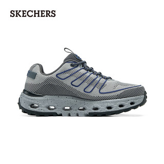 斯凯奇（Skechers）云海 2024年女子户外徒步鞋透气耐磨237539 灰色/蓝色/GYBL 42.5