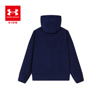 安德玛（Under Armour）男大童连帽宽松加绒卫衣秋冬儿童保暖亲肤舒适运动男童卫衣 藏青色 160cm 藏青色 新旧货号