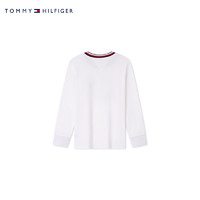 TOMMY HILFIGER24新款秋冬童装男时尚休闲刺绣拼色圆领长袖T恤TH2432199