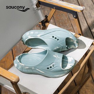 saucony 索康尼 摇篮2代运动拖鞋男女夏季厚底拖鞋跑后放松 兰米8 42