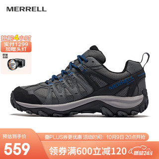 MERRELL 迈乐 户外徒步鞋男女款ACCENTOR GTX/WP经典防水透气防滑耐磨登山鞋 J037369灰蓝色（男款）  40