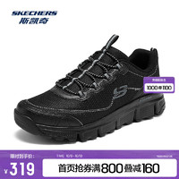 SKECHERS 斯凯奇 男士轻盈耐磨运动风绑带户外鞋237704 全黑色/BBK 42