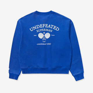 UNDEFEATED X XUPERMAN联名五条杠秋中性亨利领口袋卫衣 耀眼蓝 M