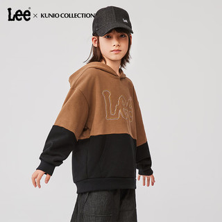 Lee【KUNIO COLLECTION联名款】儿童卫衣秋季男女童运动休闲外套童装 咖啡色 130cm