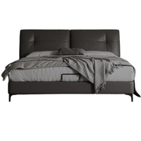 Sleemon 喜临门 缓缓 复古真皮床 极光黑 180*200cm