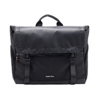 NAUTICA诺帝卡背包经典通勤商务翻盖单肩手提包10300102 黑色