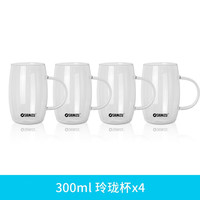 清水（SHIMIZU） 高硼硅玻璃冷水杯泡茶杯家用耐高温玻璃冷水壶茶具套装 玲珑杯*4