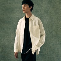 H&M HM男装衬衫2024秋季新款男士商务休闲衬衣宽松男款秋装1235550