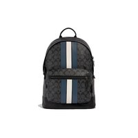 美国Coach蔻驰男士双肩包白蓝条纹百搭出行