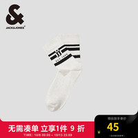 杰克·琼斯（JACK&JONES）秋季松紧弹力袜口舒适面料百搭舒适休闲中筒袜子男22431Q010 石灰花灰G01 石灰花灰G01 1双 L