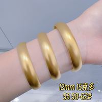 金至福 轮胎泥鳅背素圈黄金手镯足金999宽版