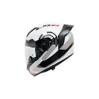 LS2 FF352 摩托车头盔 特白-黑红气压 3XL