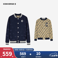 Converse匡威儿童装男童夹克2024秋季中大童双面穿外套上衣潮 藏青蓝 160/76