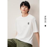 gxgjeans 2024年夏季新款圆领T恤青少年短袖男t恤学生