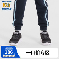 SKECHERS 斯凯奇 男童运动鞋儿童鞋易弯折减震秋季跑步鞋403853L 黑色/白色/BKW 29码