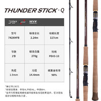 DAIWA 达亿瓦 21新品 THUNDER STICK Q 雷强竿 高碳钓鱼竿枪柄黑鱼