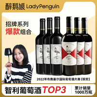 LADY PENGUIN 醉鹅娘 招牌鸟酒梅洛红鸟黑皮诺口粮酒干红葡萄酒750ml*6支箱装