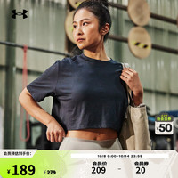 安德玛 UNDERARMOUR）春夏Campus女子宽松短身训练运动短袖T恤