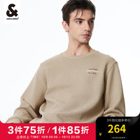 杰克琼斯 杰克·琼斯（JACK&JONES）卫衣通勤上班胸前字母刺绣日常休闲上衣男223433114 E11柚木棕 165/88A/XS